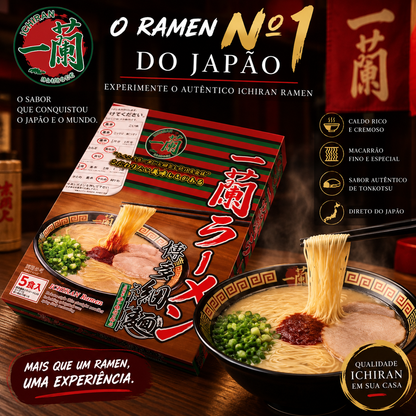 Ichiran Ramen Tonkotsu Japonês – Kit com 5 Porções