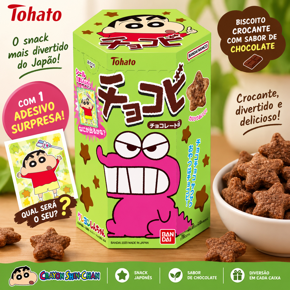 Chocobi Crayon Shin-chan – Kit com 5 Caixas