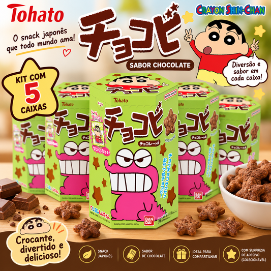 Chocobi Crayon Shin-chan – Kit com 5 Caixas