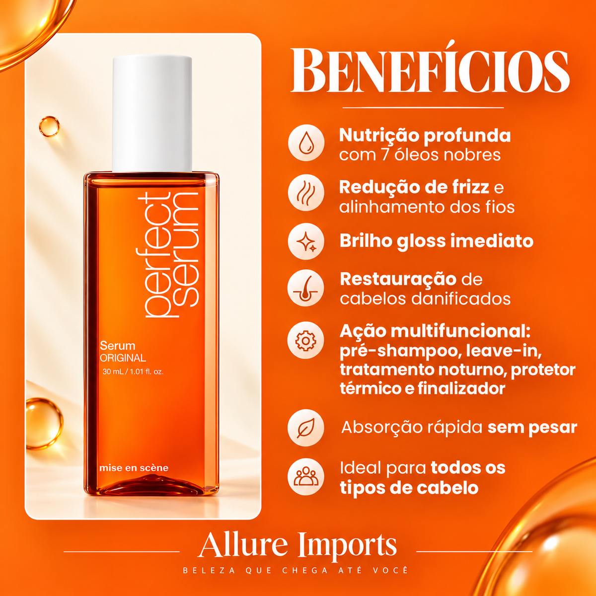 Perfect Sérum Original 80ml Óleo capilar Mise En Scène
